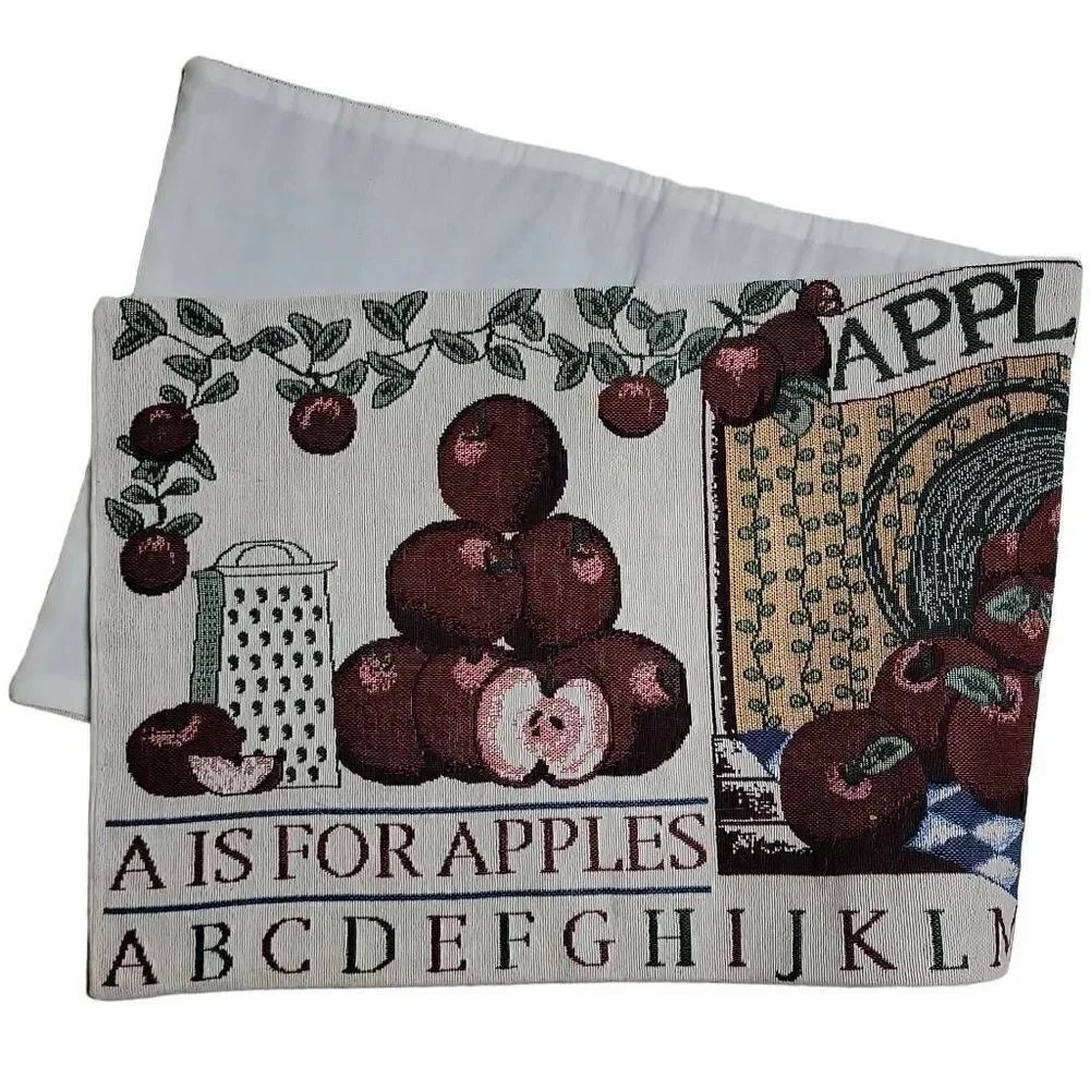 A Is For Apples Tapestry Decorative Table Runner 12x34